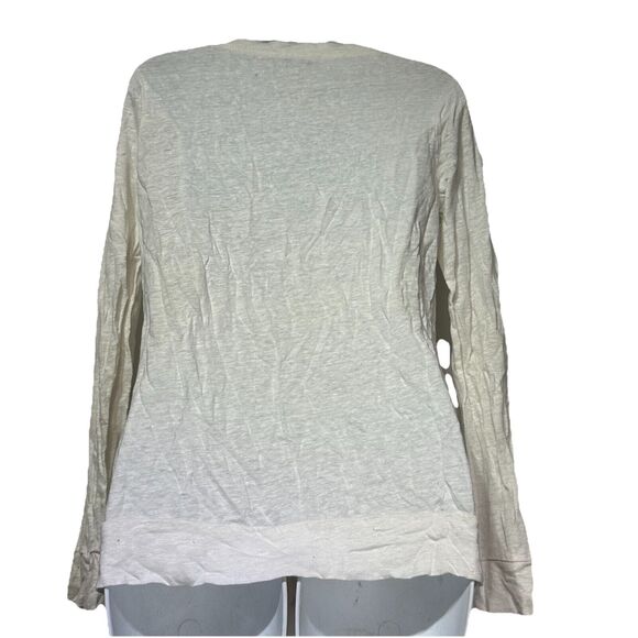 JOIE White linen burnout long sleeve button down duste cardigan womens size XS - Picture 3 of 7